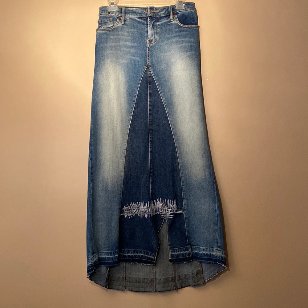 LONG DENIM SKIRT DESIGNER